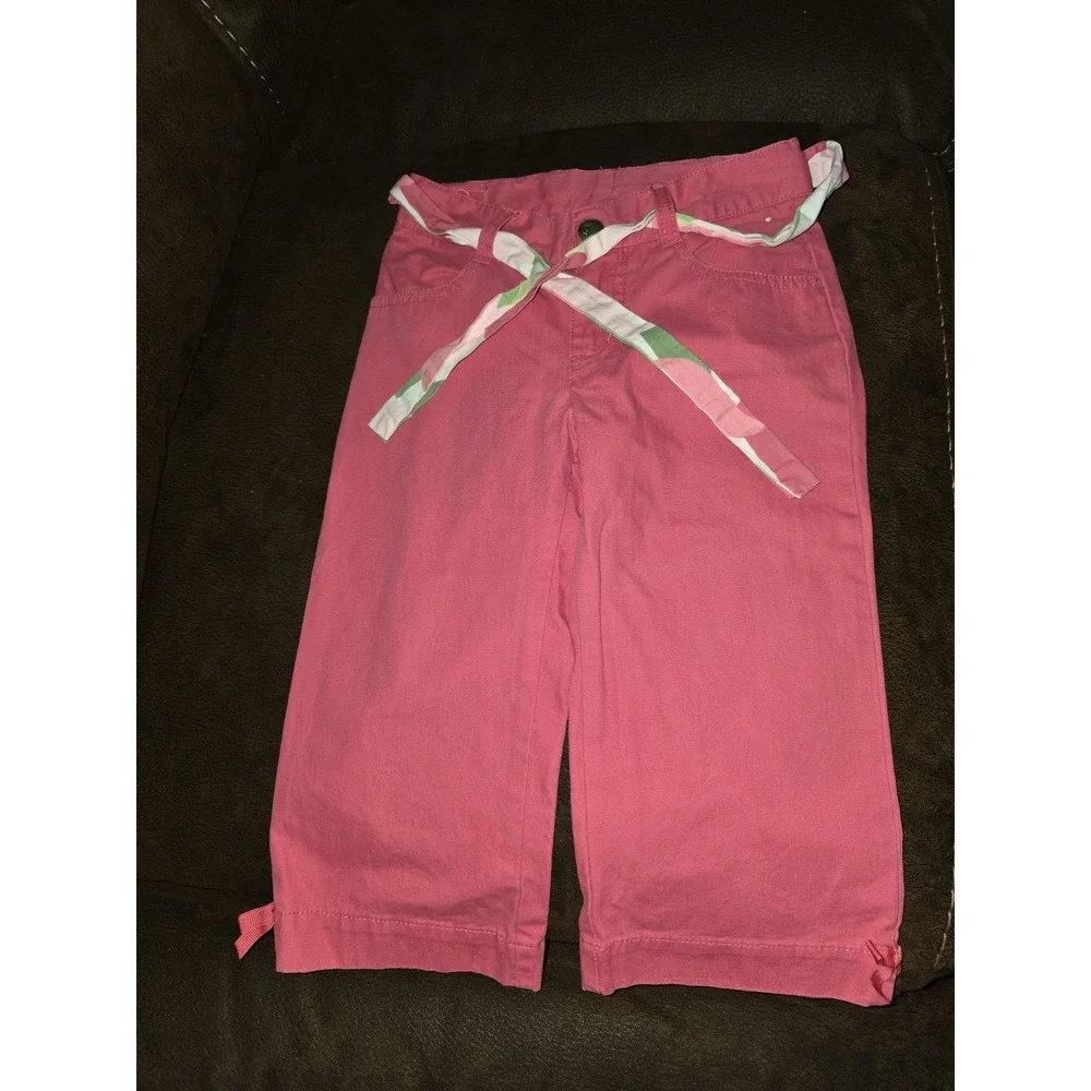 Gymboree tulip garden belted capris Easter‎ pants size 6 slim